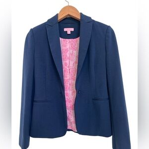 Lilly Pulitzer Navy Leighton Blazer Lined